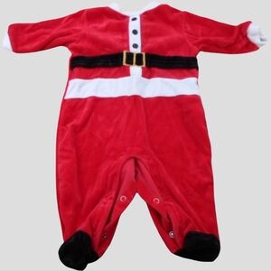 Kru Boys Festive Red Santa Bodysuit Size  6/9 Months